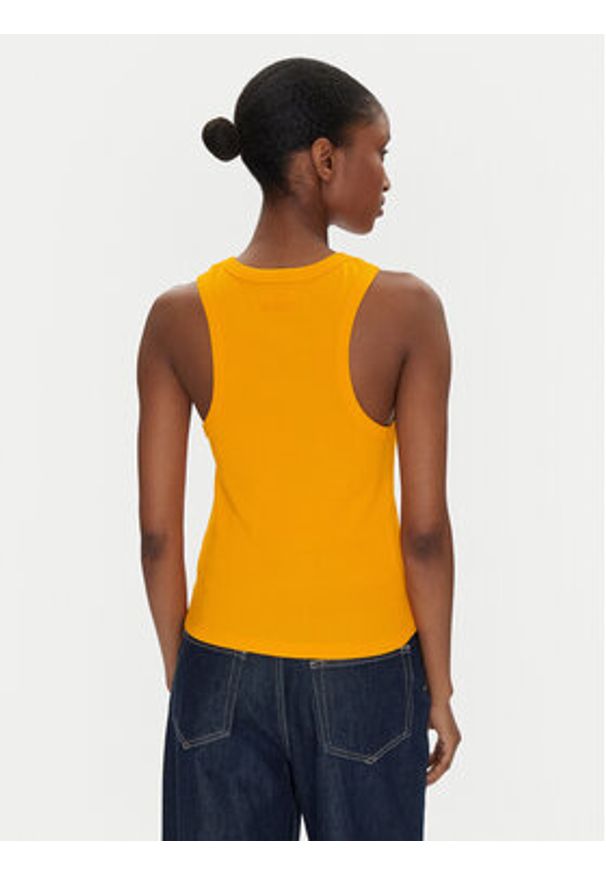 2NDDAY Top Purity 2252237387 Pomarańczowy Slim Fit. Kolor: pomarańczowy. Materiał: bawełna