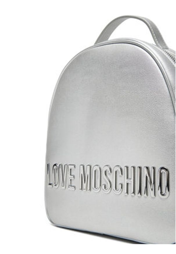 Love Moschino - LOVE MOSCHINO Plecak JC4197PP1MKD196B Srebrny. Kolor: srebrny. Materiał: skóra