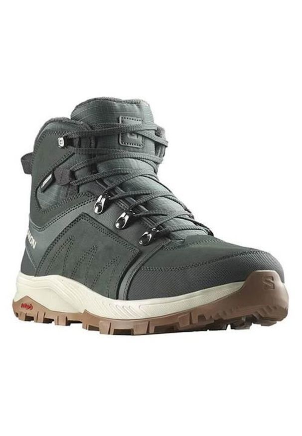 salomon - Buty do chodzenia męskie Salomon Outchill Ts Cswp. Wysokość cholewki: za kostkę. Kolor: zielony. Materiał: syntetyk, skóra, materiał. Szerokość cholewki: normalna. Sport: turystyka piesza