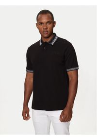 Versace Jeans Couture Polo 76GAGT09 Czarny Regular Fit. Typ kołnierza: polo. Kolor: czarny. Materiał: bawełna