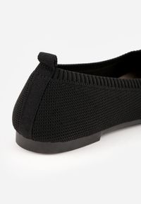 Born2be - Czarne Balerinki z Elastyczną Cholewką Lililena. Okazja: do pracy, na co dzień, na spacer. Kolor: czarny. Materiał: jeans. Szerokość cholewki: normalna. Sezon: wiosna, lato. Styl: klasyczny, casual #4