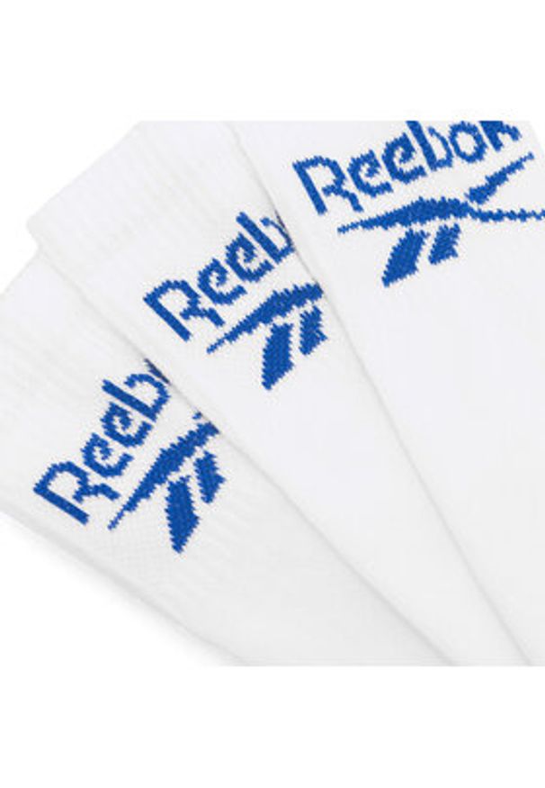 Reebok Zestaw 3 par wysokich skarpet unisex R0255-SS24 (3-pack) Biały. Kolor: biały. Materiał: bawełna