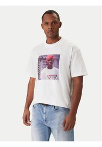Guess Jeans T-Shirt M5BI3G K8FQ4 Biały Regular Fit. Kolor: biały. Materiał: bawełna #1