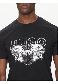 Hugo - HUGO T-Shirt Durro 50538257 Czarny Regular Fit. Kolor: czarny. Materiał: bawełna