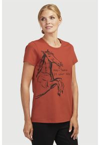 T-shirt marki Cellbes Equestrian. Kolor: czerwony. Materiał: materiał #6