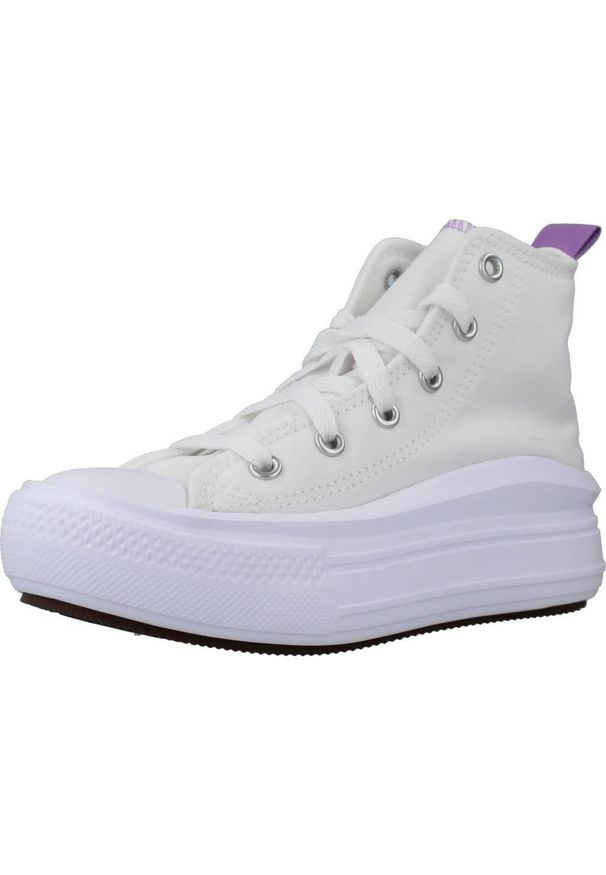 Buty Dziecko Converse Chuck Taylor All Star Move Platform biały. Okazja: na co dzień. Kolor: biały. Materiał: tkanina. Model: Converse All Star