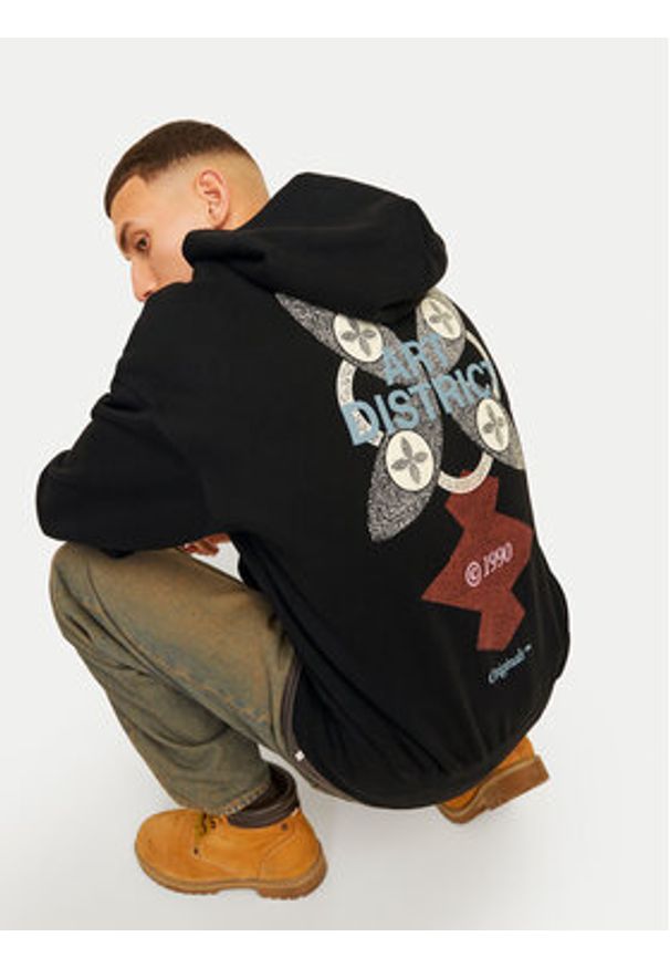 Jack & Jones Bluza Noho 12263036 Czarny Oversize. Kolor: czarny. Materiał: bawełna