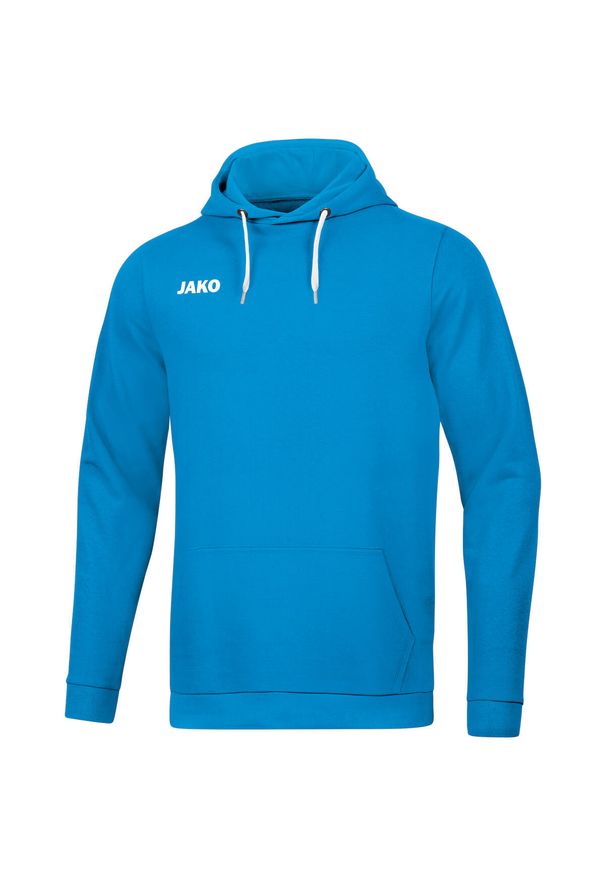 Bluza z kapturem Jako Base. Okazja: na co dzień. Typ kołnierza: kaptur. Kolor: niebieski. Styl: casual, sportowy