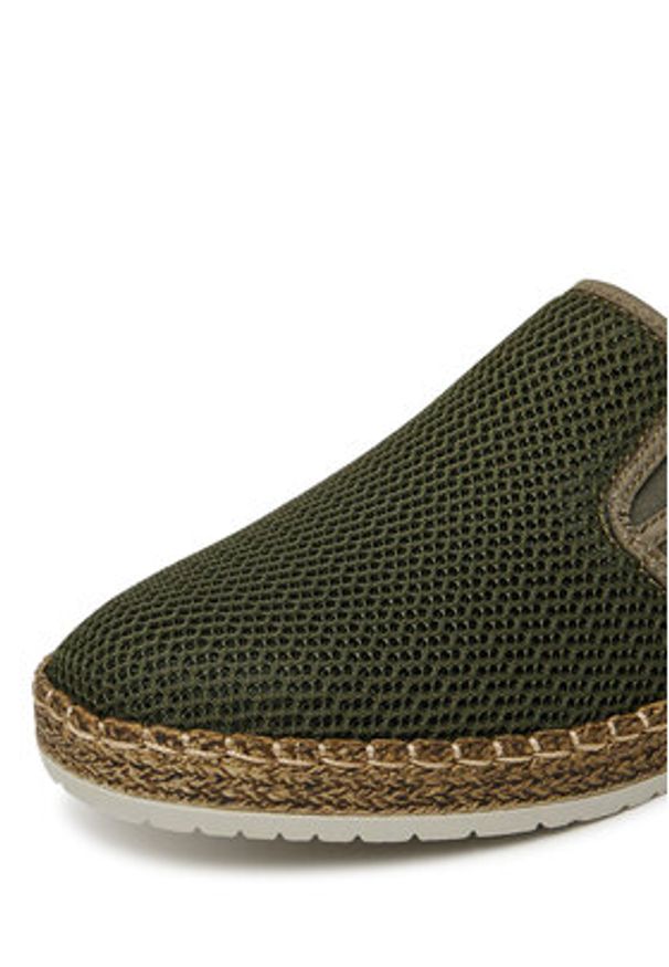 Rieker Półbuty B5265-54 Khaki. Kolor: brązowy. Materiał: materiał