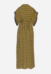 Born2be - Żółta Bawełniana Sukienka Rozkloszowana z Koronkowymi Wstawkami Laniwena. Kolor: żółty. Materiał: koronka, bawełna. Sezon: lato #3