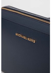 MICHAEL Michael Kors torebka skórzana kolor granatowy. Kolor: niebieski. Materiał: skórzane. Rodzaj torebki: na ramię #4