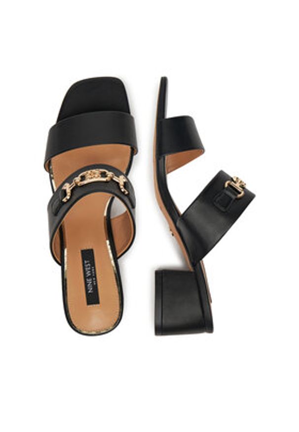 Nine West Klapki 2560-01 Czarny. Kolor: czarny. Materiał: syntetyk, materiał