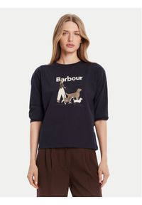 Barbour Bluzka Woodhouse LTS0686NY73 Granatowy Regular Fit. Kolor: niebieski. Materiał: bawełna