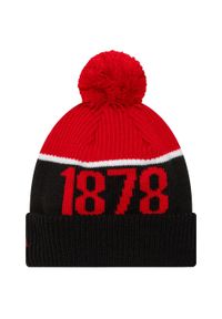 New Era - Czapka dla dorosłych Manchester United Pom Beanie. Kolor: czerwony. Materiał: akryl