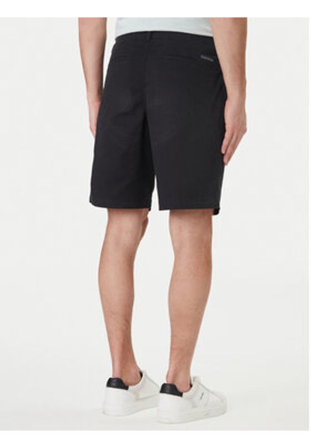 Calvin Klein Jeans Szorty materiałowe LV04RF617G Czarny Regular Fit. Kolor: czarny. Materiał: bawełna