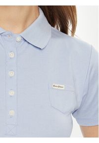 Guess Polo W5RP47 KARS2 Niebieski Regular Fit. Typ kołnierza: polo. Kolor: niebieski. Materiał: syntetyk, bawełna