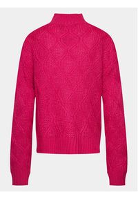 Brave Soul Sweter LK-555BARNEYB Różowy Regular Fit. Kolor: różowy. Materiał: wiskoza