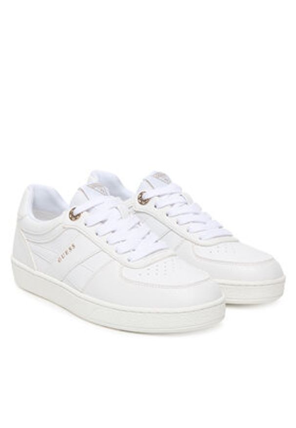 Guess Sneakersy FLPNAM ELE12 Biały. Kolor: biały. Materiał: skóra