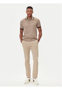 Lacoste Polo DH1417 Beżowy Regular Fit. Typ kołnierza: polo. Kolor: beżowy. Materiał: syntetyk #9