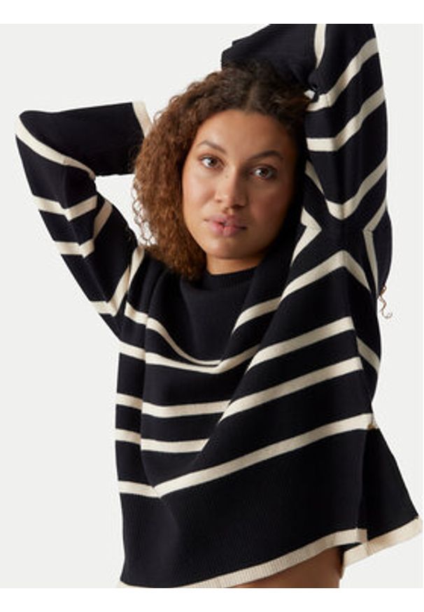 Vero Moda Sweter Saba 10278319 Czarny Regular Fit. Kolor: czarny. Materiał: syntetyk