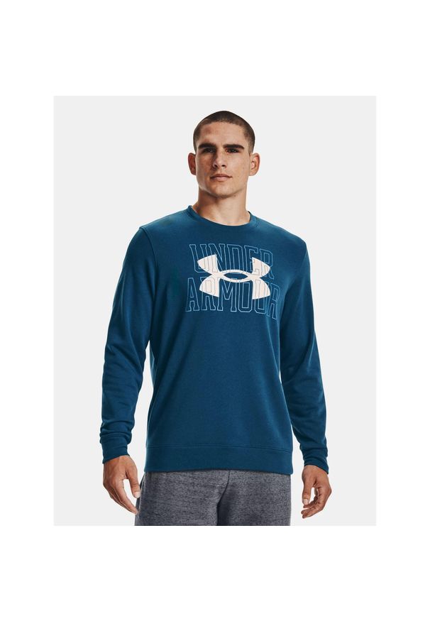 Under Armour - Bluza fitness męska UNDER ARMOUR Rival Terry. Kolor: niebieski. Sport: fitness