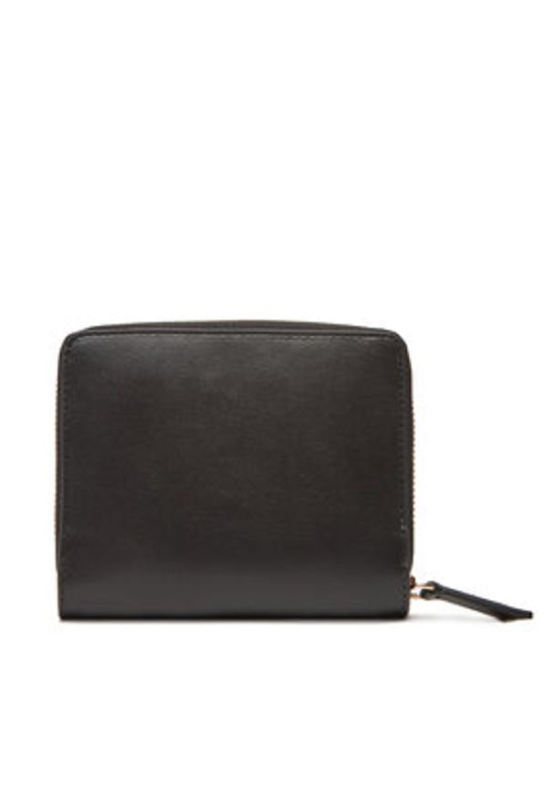 TOMMY HILFIGER - Tommy Hilfiger Mały Portfel Damski Th Leather Slg Med Za Flap AW0AW17499 Czarny. Kolor: czarny. Materiał: skóra