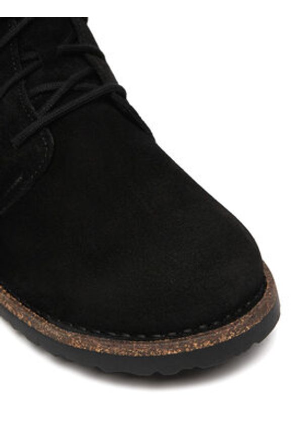 Birkenstock Botki Uppsala Mid Shearling 1028141 Czarny. Kolor: czarny. Materiał: zamsz, skóra