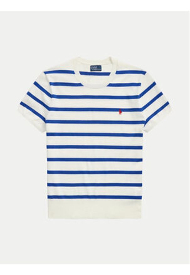 Polo Ralph Lauren Sweter 211891886006 Biały Relaxed Fit. Typ kołnierza: polo. Kolor: biały. Materiał: bawełna
