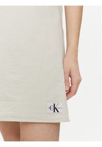 Calvin Klein Jeans Sukienka letnia J20J223425 Écru Regular Fit. Materiał: bawełna. Sezon: lato #5