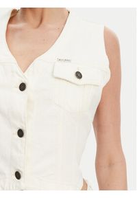 Guess Jeans Kamizelka W5GN74 D5M62 Biały Regular Fit. Kolor: biały. Materiał: bawełna #5