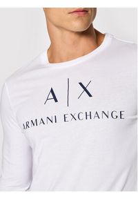 Armani Exchange Longsleeve 8NZTCH Z8H4Z 1100 Biały Slim Fit. Kolor: biały. Materiał: bawełna. Długość rękawa: długi rękaw