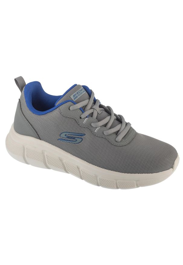skechers - Buty sportowe Sneakersy męskie, Bobs B Flex - Icy Edge. Kolor: szary. Sport: turystyka piesza