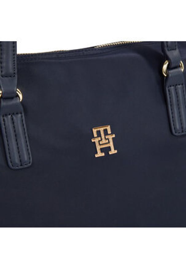 TOMMY HILFIGER - Tommy Hilfiger Torebka Poppy Th Tote AW0AW15639 Granatowy. Kolor: niebieski