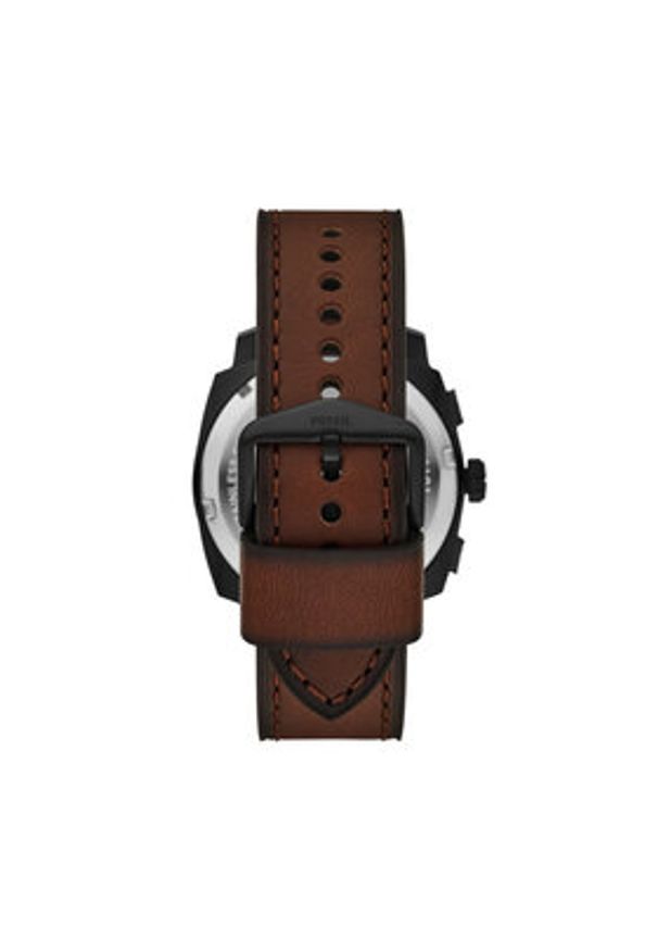 Fossil Zestaw zegarek i bransoletka Machine Chronograph FS6102SET Brązowy. Kolor: brązowy