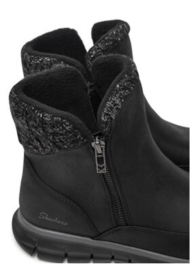 skechers - Skechers Botki Synergy - Lovely Collab 167941 Czarny. Kolor: czarny. Materiał: skóra