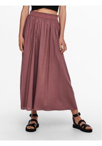 only - ONLY Spódnica maxi Venedig 15164606 Różowy Regular Fit. Kolor: różowy. Materiał: wiskoza
