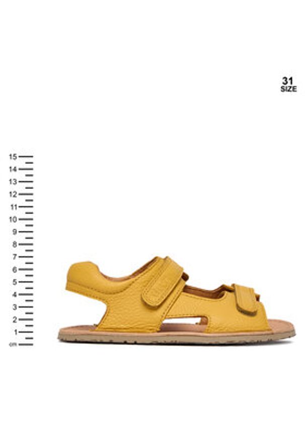 Froddo Sandały Barefoot Flexy Mini G3150270-4 S Żółty. Kolor: żółty. Materiał: skóra