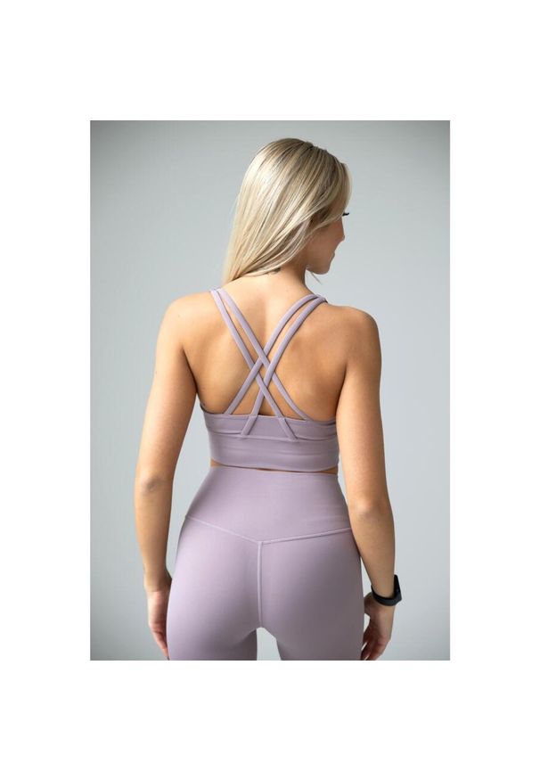 2SkIN - Stanik sportowy damski Balance mauve 2skin. Kolor: fioletowy. Sport: fitness
