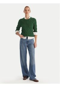 TOMMY HILFIGER - Tommy Hilfiger Sweter WW0WW43586 Zielony Regular Fit. Kolor: zielony. Materiał: wełna #3