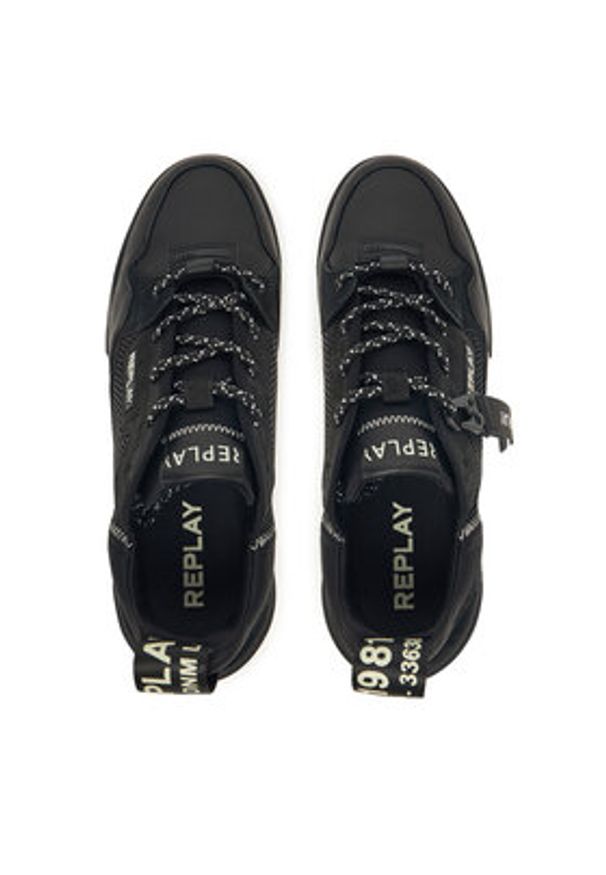 Replay - REPLAY Sneakersy Field M 2.0 GMS8L .000.C0021L Czarny. Kolor: czarny. Materiał: skóra