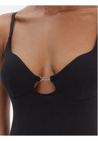 Karl Lagerfeld - KARL LAGERFELD Body B1W47049 Czarny Slim Fit. Typ kołnierza: dekolt w karo. Kolor: czarny. Materiał: bawełna #5