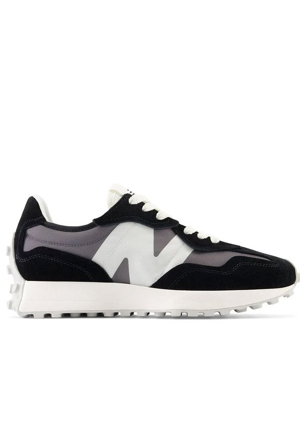 Buty New Balance U327WEM - czarne. Okazja: na co dzień. Kolor: czarny. Materiał: guma, zamsz, materiał, skóra. Szerokość cholewki: normalna