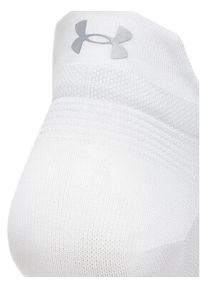 Under Armour Zestaw 3 par niskich skarpet unisex UA ArmourDry® Run 1386237 Biały. Kolor: biały. Materiał: poliester, materiał. Sport: bieganie #4