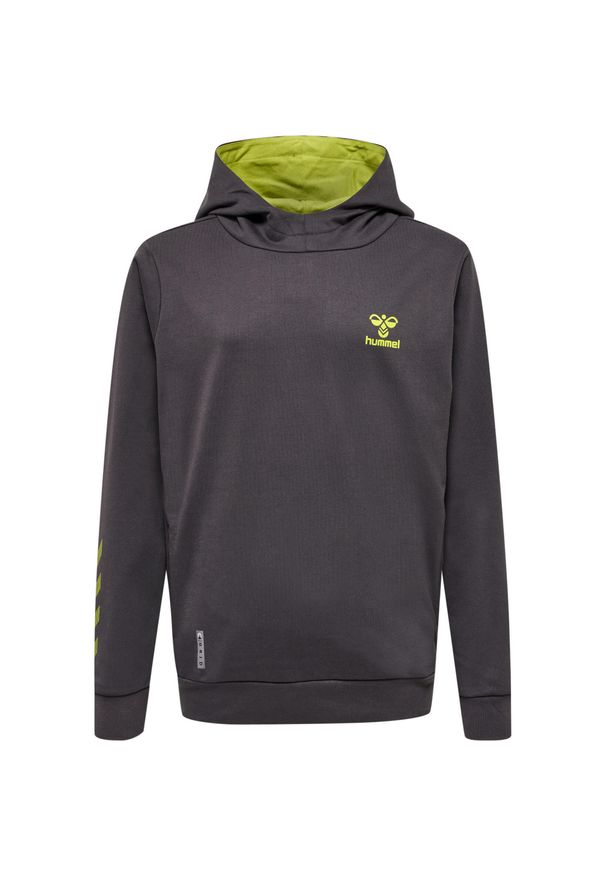 Dziecięca bawełniana bluza z kapturem Hummel Off-Grid. Typ kołnierza: kaptur. Kolor: szary. Materiał: bawełna. Sport: joga i pilates