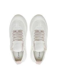 Calvin Klein Sneakersy Runner Lace Up Caging HW0HW01900 Biały. Kolor: biały. Materiał: mesh, materiał