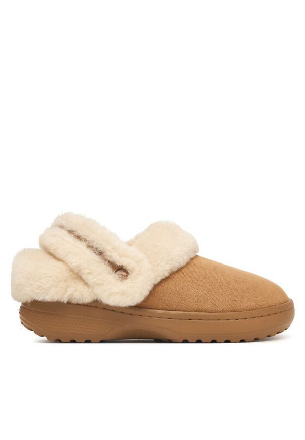 Crocs Klapki Classic Unfurgettable Vegan Suede Clog 212106 Beżowy. Kolor: beżowy. Materiał: skóra, zamsz