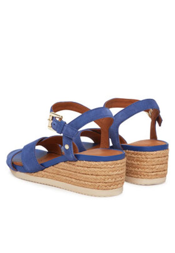 Geox Espadryle D Ischia Corda D55HHB 00020 C4028 Niebieski. Kolor: niebieski. Materiał: skóra, zamsz