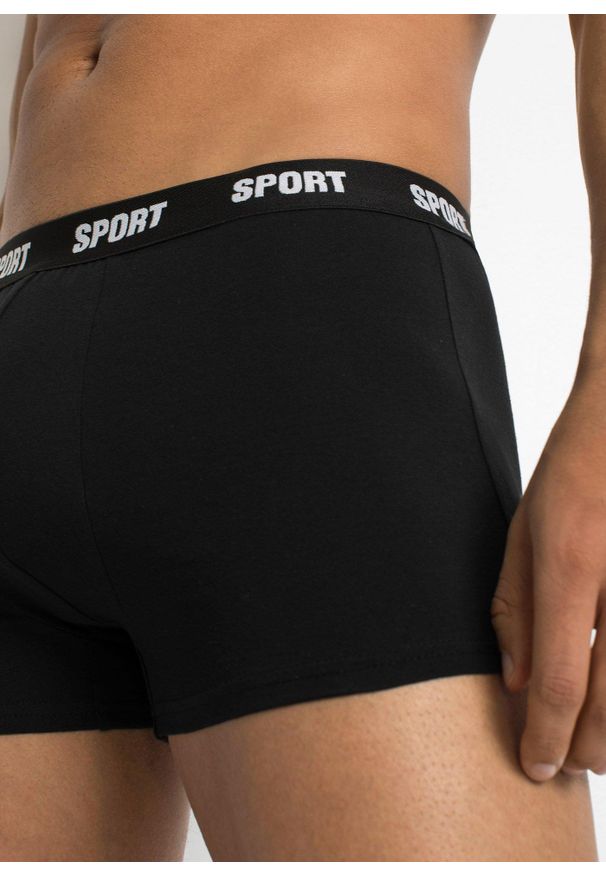 bonprix - Bokserki, dopasowany fason (3 pary). Kolor: czarny