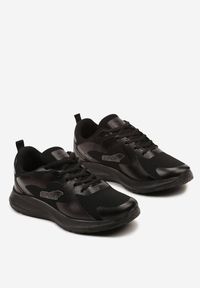 Born2be - Czarne Płaskie Klasyczne Buty Sportowe Sneakersy ze Sznurowaniem Novantia. Okazja: na co dzień. Kolor: czarny. Materiał: jeans #6