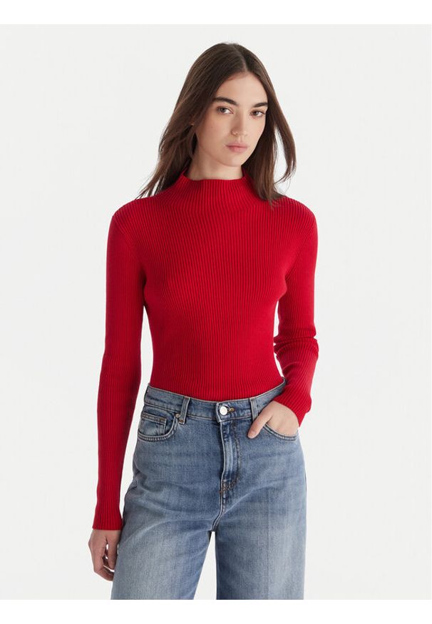 JOOP! Sweter Kalisto 30048405 Czerwony Slim Fit. Kolor: czerwony. Materiał: bawełna